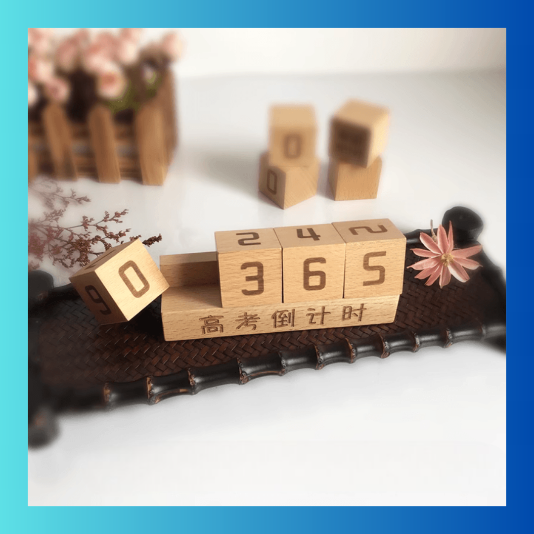 Customizable Wooden Block Calendar and Countdown