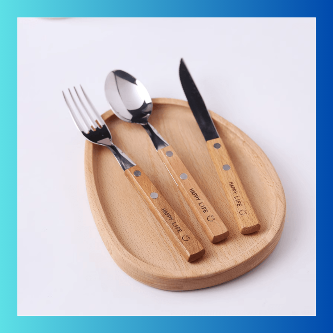 Customizable Wooden Cutlery Set