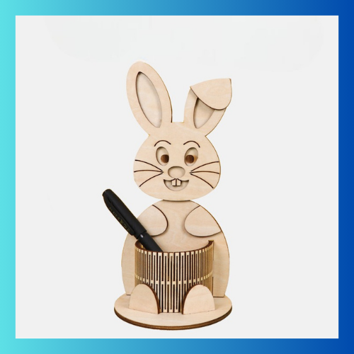 Handmade Rabbit Pen Holder