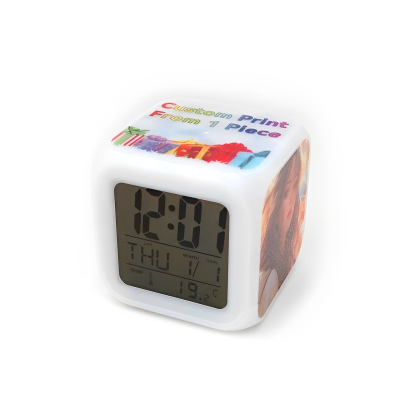 Creative fashion quiet color changing LED electronic clock